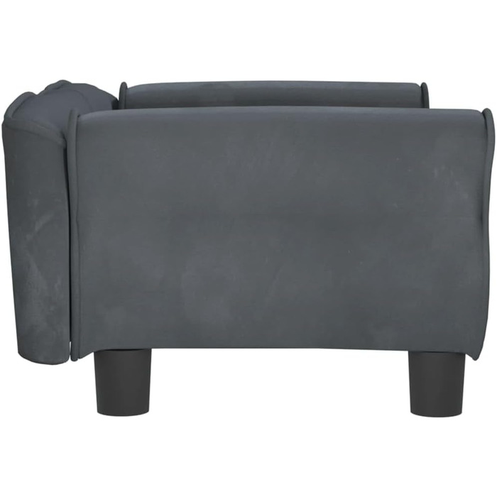 Софа для собак Festnight, сірого кольору, 70x45x30 см. М'яке ліжко для домашніх тварин з антиковзним покриттям