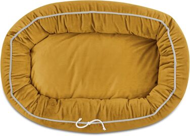 Ортопедичне ліжко для собак середніх порід 95x65 см Hazelnut (S 70x50, Жовтий)