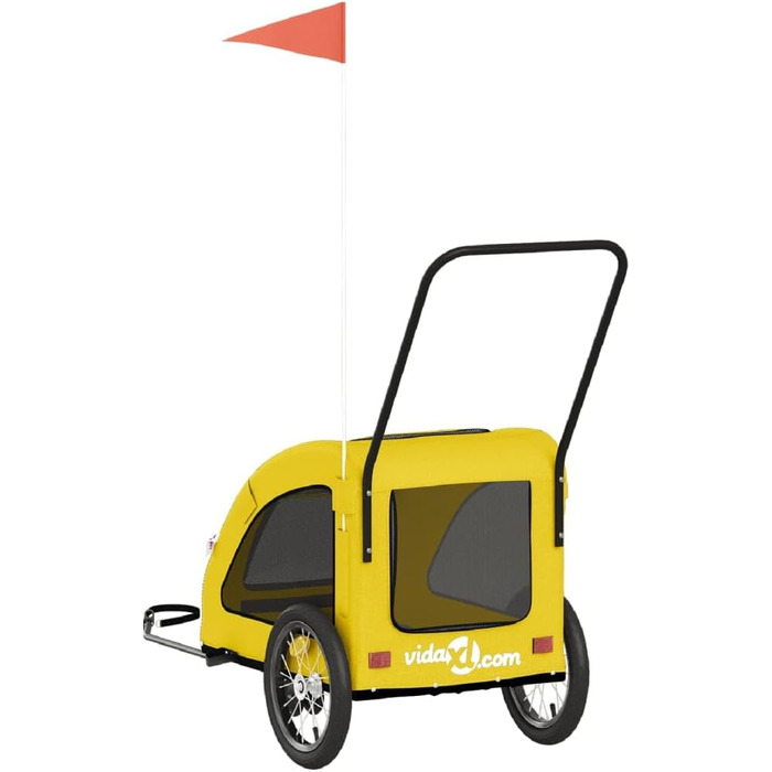 Причіп для велосипеда жовтого кольору Oxford, матеріал: оксфордська тканина та метал, для собак та котів, LH8939