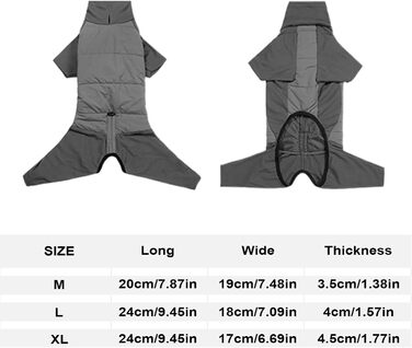Зимовий теплий одяг для собак – куртка з коміром для цуценят та великих собак | Зручний зимовий костюм для прогулянок, кемпінгу, походів