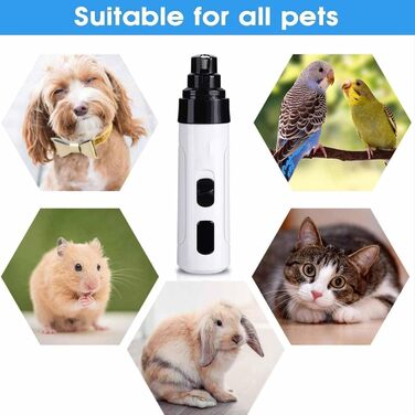 Електричний точило для нігтів домашніх тварин Silent Groom Pro, USB, для собак та котів