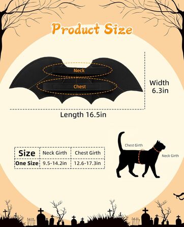Костюм на Хелловін для собак: крила кажана, аксесуар для вечірки, одяг для цуценят, собак різних розмірів, кумедний косплей (один розмір)