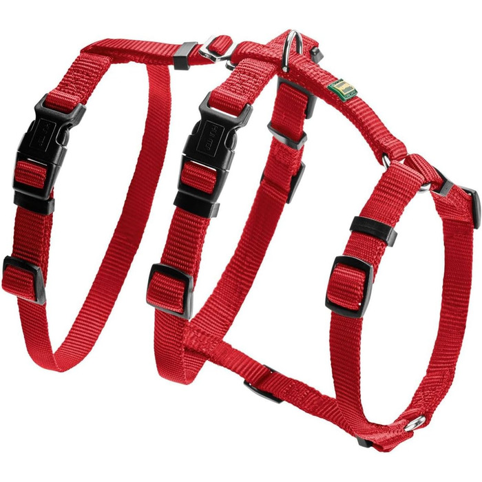 Шлея для собак HUNTER Vario Rapid, безпека, регульована, червона, 38-52 см