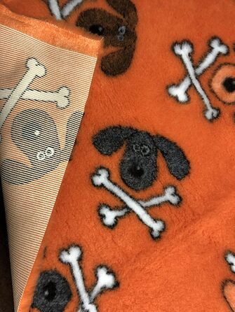 Лежанка для собак Elropet Premium 30mm, неслизька, S/M/L, для маленьких та великих собак, Vet Bed, найвища якість (S 80x50 см, кістка помаранчевого кольору)