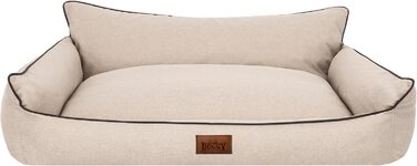 Ліжко для собак DOGGY, XXL, 106 x 80 см, бежеве, екологічне полотно