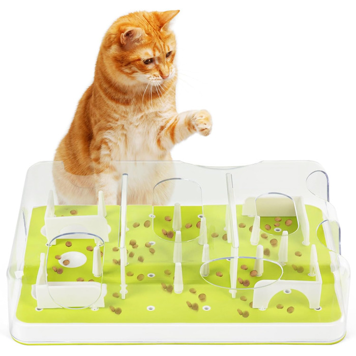 Інтерактивна годівниця-головоломка для котів ALL FOR PAWS, інтелектуальна іграшка, розвиваюча іграшка для котів