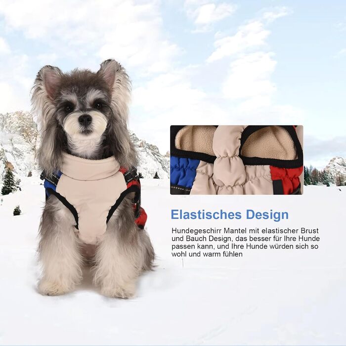 Водонепроникний жилет для собак - теплий зимовий жилет для собак, підходить для цуценят та великих собак (L, XL)