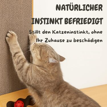 Кігтеточка для котів у формі L - щільний гофрокартон - для дряпання та відпочинку - екологічна, двостороння та стійка - ідеальна для домашніх котів