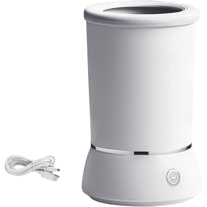 Електричний очищувач лап для домашніх тварин: автоматичний мийний набір з акумулятором, м'яка силіконова щітка для собак та котів. Білий