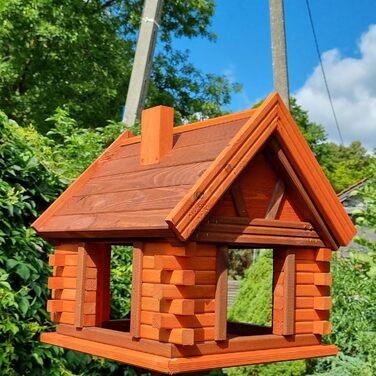 Дерев'яний будиночок для птахів VOGELHAUS, коричневий, ерш, годівниця