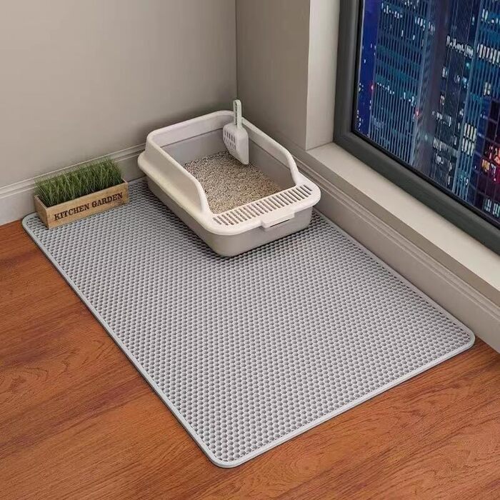 Килимок для котячого туалету WALLBIG, 2 шт, 61x38 см, стільниковий, двошаровий, водонепроникний, м'який, контроль наповнювача