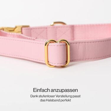 Набір VELVETIER: нашийник і повідок для собак (M/L, 39-59 см), веганська шкіра, з тримачем для пакетів, 2 м