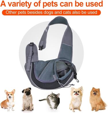 Сумка-переноска для собак і котів, дорожня, з відділенням, регульована, зручна, для маленьких тварин
