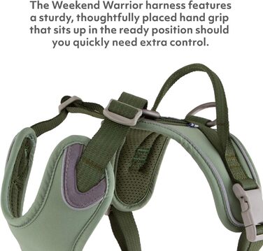 Шлея для собак Hurtta Weekend Warrior Eco, зелена, 81-99 см