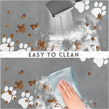 Нековзні килимки під миски для котів та собак SUKUTU, 30x50 см, сірий