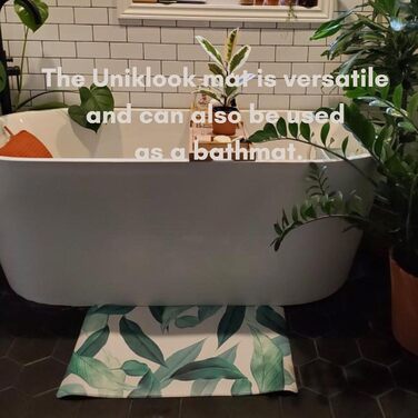 Uniklook екологічний килимок для корму собак і котів, водонепроникний, нетоксичний, легкий у догляді, сучасний дизайн, 41,9×71,1 см