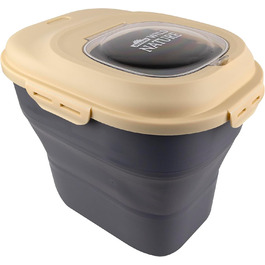 Торба для корму Dehner Wild Nature, 25 л, пластик, бежево-антрацитова, 33 x 37.5 x 45 см