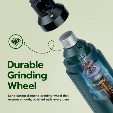 Електричний точило для собачих кігтів Tolesum з LED-підсвічуванням, тихий, перезаряджуваний, потужний для собак та котів (маленьких та середніх порід)