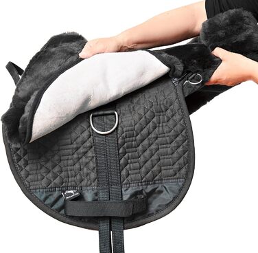 Сідло з овечої шерсті Engel Reitsport R2, англійське, натуральний хутряний феллсадл