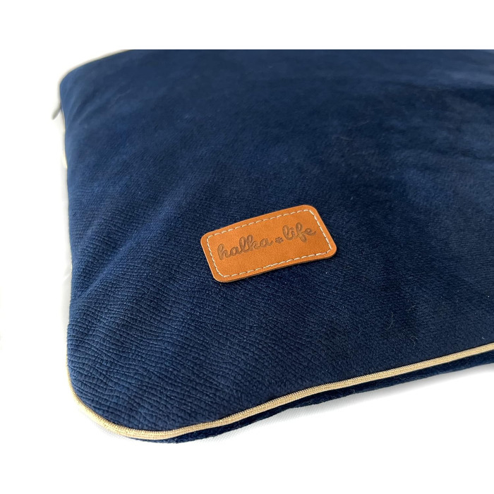 Водонепроникна подушка для собак та котів. Зручне ліжко з матеріалу, безпечне для тварин. Розмір 80x50 см, колір морський.