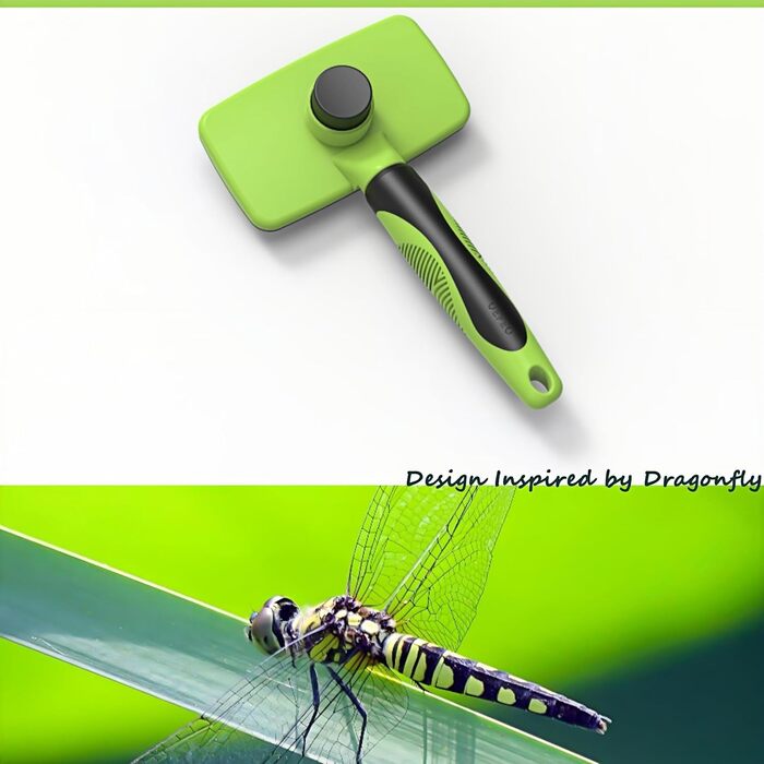 Самоочисна щітка для собак, вичісувальна щітка для довгої та короткої шерсті, турбота про шкіру, щітка для собак та котів, що видаляє шерсть, щітка для грумінгу, чорна