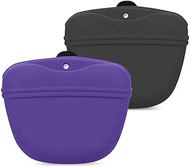 Силіконові пакети для корму для собак (2 шт.) - 2 пакети для ласощів з кліпсою та магнітом - сумка для корму, ласощів, сухого та вологого корму для домашніх смаколиків