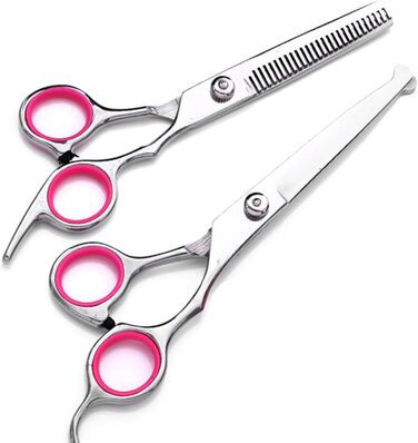 Набір професійних ножиць для грумінгу собак 9CR Edelstahl з безпечними закругленими кінцями. Комплект для догляду за шерстю собак, котів та інших тварин. Ідеально для вирівнювання, проріджування та стрижки.