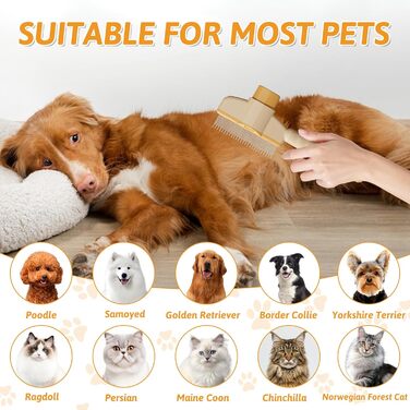 Щітка для котів та собак з водою, для короткої та довгої шерсті, самоочисна, з резервуаром для води та розпилювачем, для масажу, догляду та видалення шерсті (Рожевий, Синій, Зелений) (Жовтий Стиль 2)