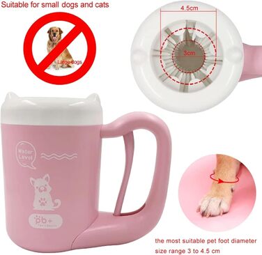 Очисник лап для собак з рушниками, портативний силіконовий пристрій для догляду за лапами, рожевий, S, рожевий