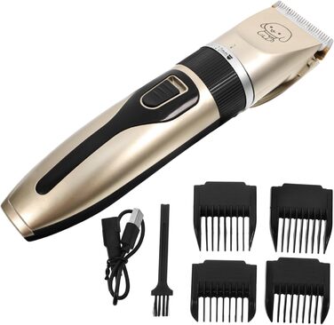 Електрична машинка для грумінгу собак Leiser з титано-керамічним лезом - безпечний тример для вух, лап, обличчя. Низька вібрація, підходить для чутливої шкіри. Акумуляторний.