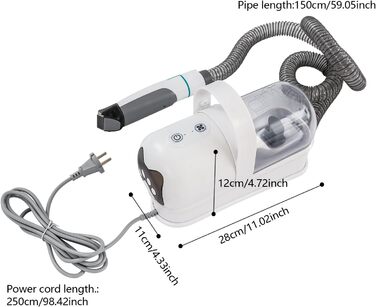 Набір для стрижки тварин 7-в-1 Fellschermaschinen-Set: стрижка, видалення шерсті собак та котів, 400W, 13000Pa, 6 насадок