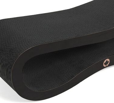 Когтеточка для котів CanadianCat Orbit 2.0 Black Edition, картон, 84×24×23 см, чорна лежанка