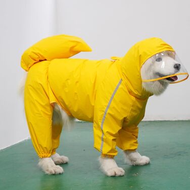 Зимовий теплий куртка для собак з отвором для повідка - жовтий, 11XL