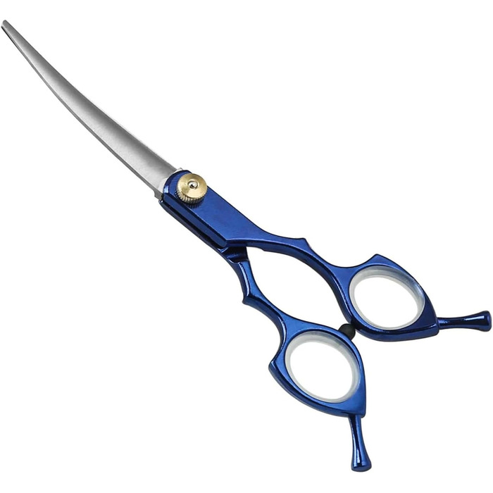 Вигнута професійна ножиці для грумінгу домашніх тварин, для собак та котів, з нержавіючої сталі. Ідеально підходить для стрижки ніг, вух та очей. Вигин 35°