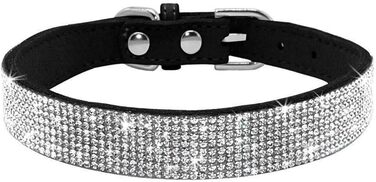 Нашийник для собак та котів Haoyueer з блискітками, м'яка замша